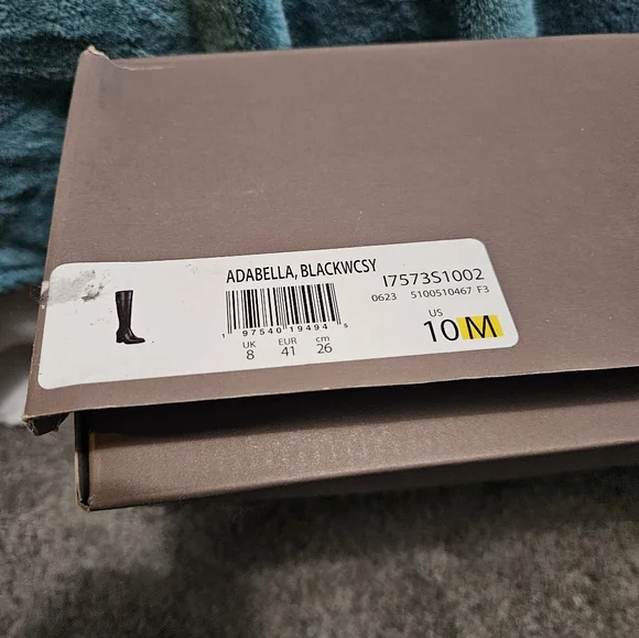 Franco Sarto Black Leather Knee High Wide Calf Boots - Picture 6 of 7